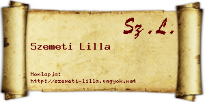 Szemeti Lilla névjegykártya
